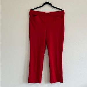 Rachel Zoe Bright Red Pull-On Pants, Large